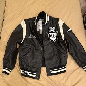 Zara leather jacket x Rhude